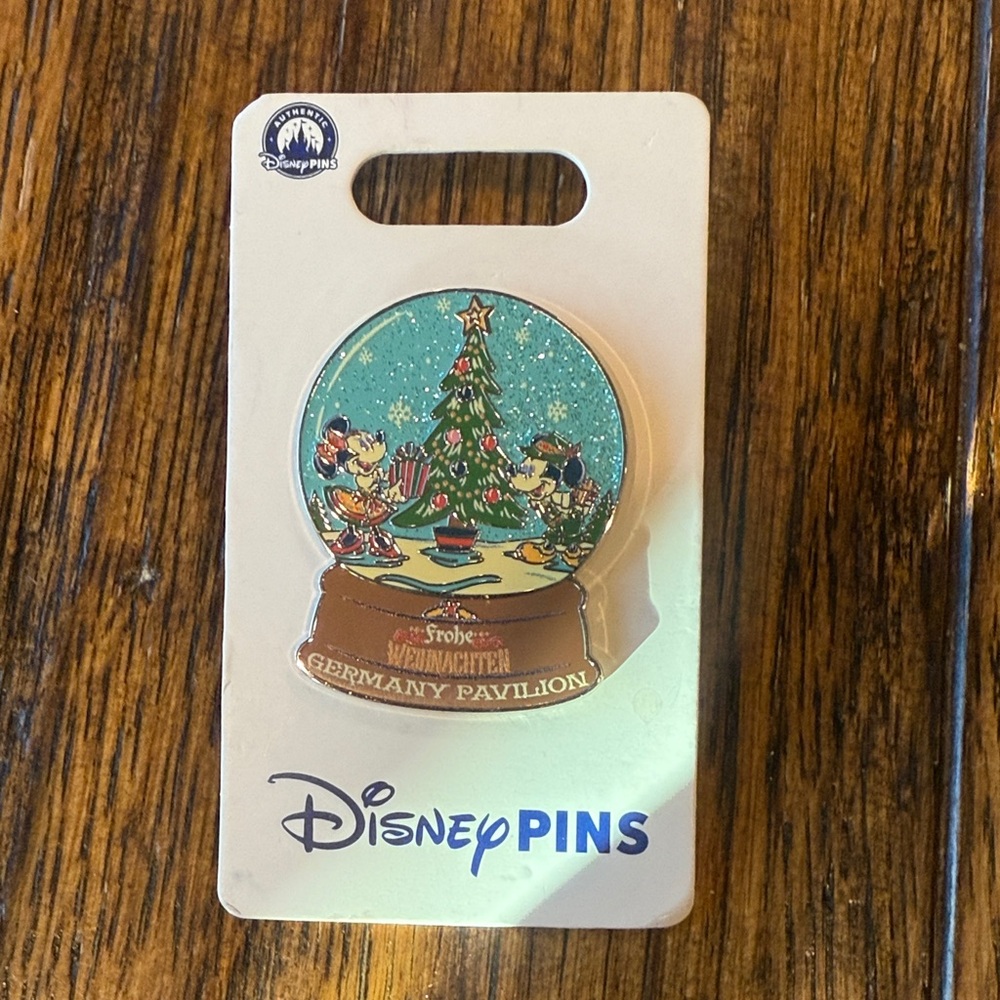 Disney Parks Epcot GERMANY Pavilion Mickey and Minnie Holiday Globe Pin 2025